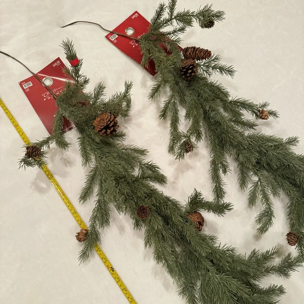 Hobby lobby 2 garland 6 feet each one Festive Green Holiday Garland
